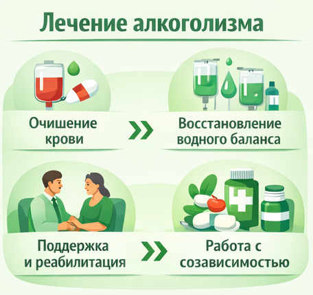 лечение алкоголизма в Балабаново этапы